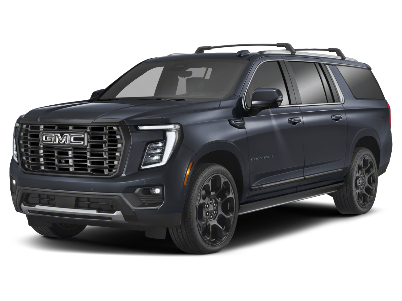 2025 GMC Yukon XL Denali in Summit White — front three-quarter view