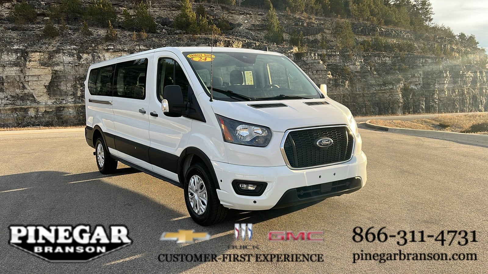 2024 Ford Transit Passenger Wagon XL in White — front three-quarter view