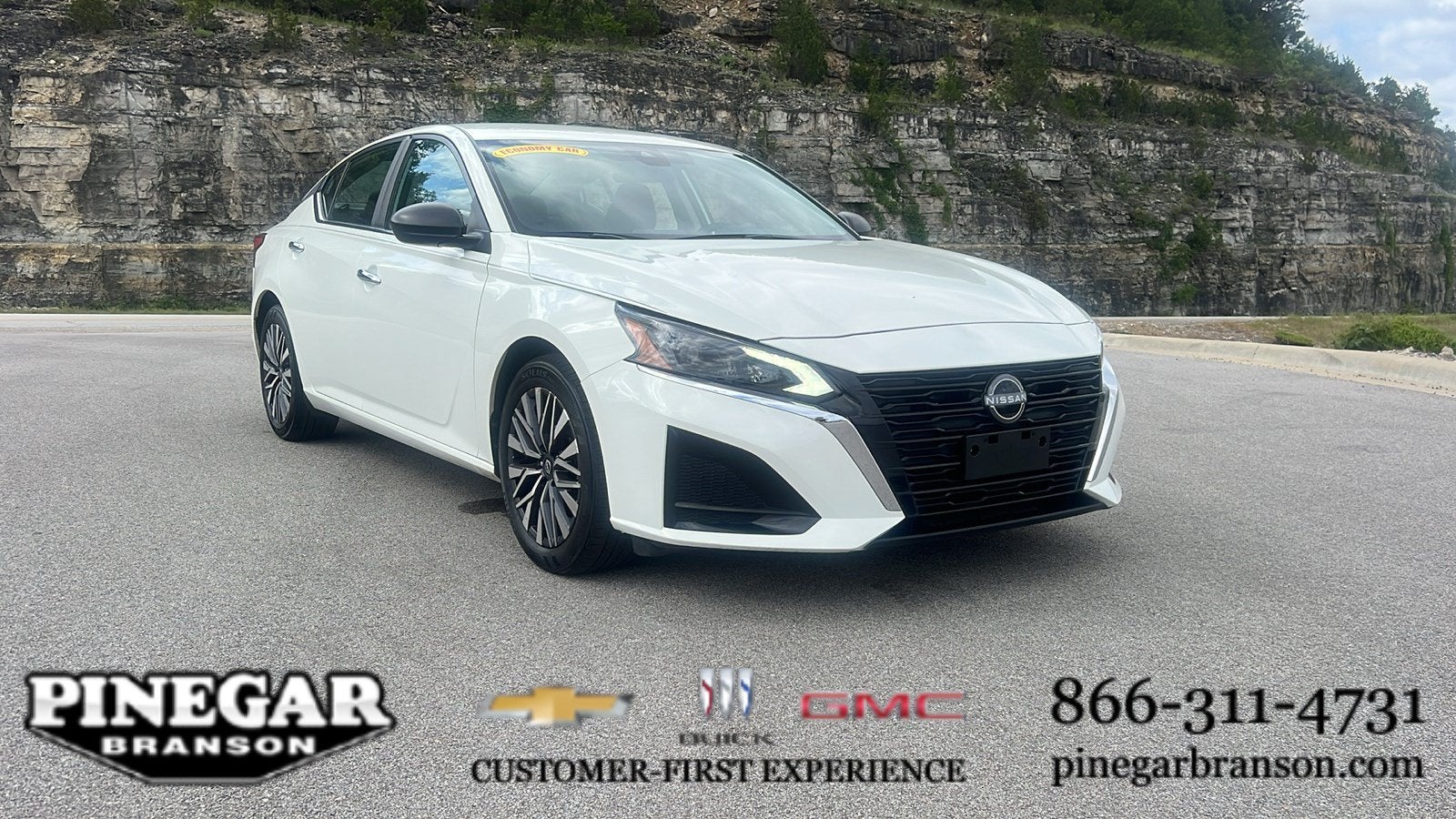 2025 Nissan Altima SV in White — front three-quarter view