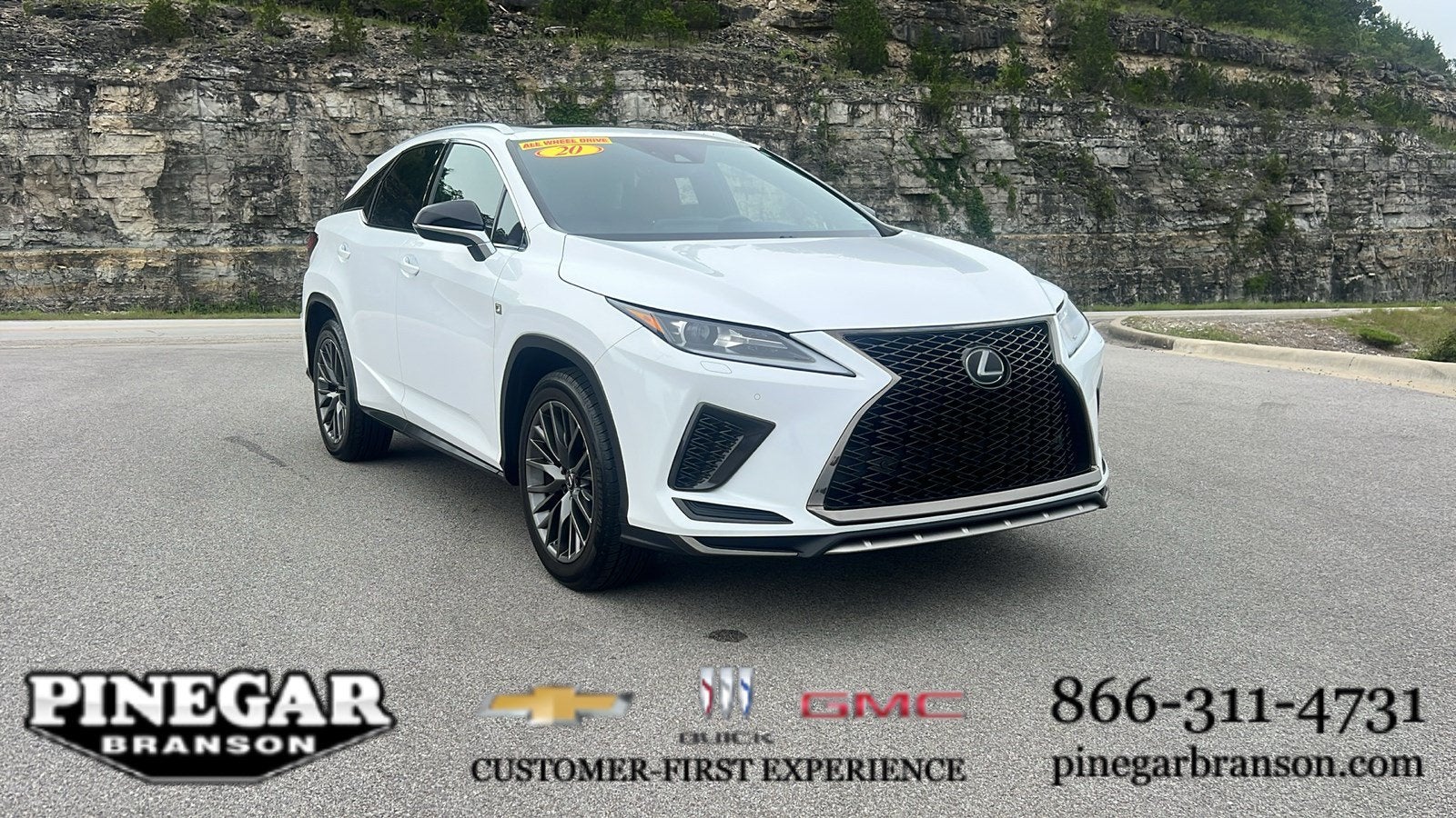 2020 Lexus RX RX 350 F SPORT Performance in White — front three-quarter view