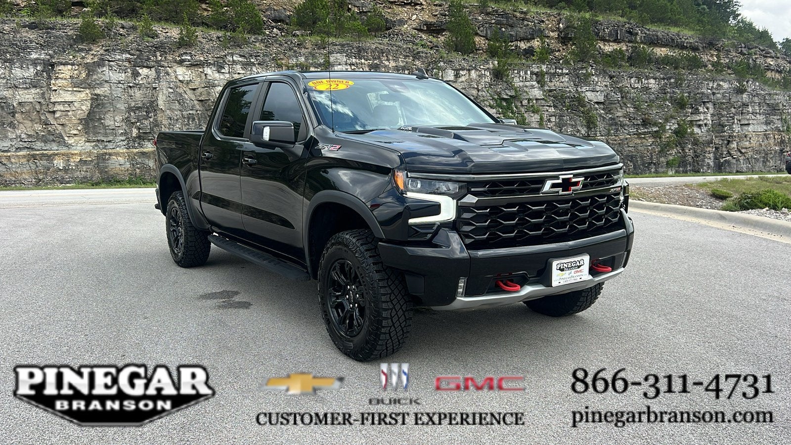 2022 Chevrolet Silverado 1500 ZR2 in Black — front three-quarter view