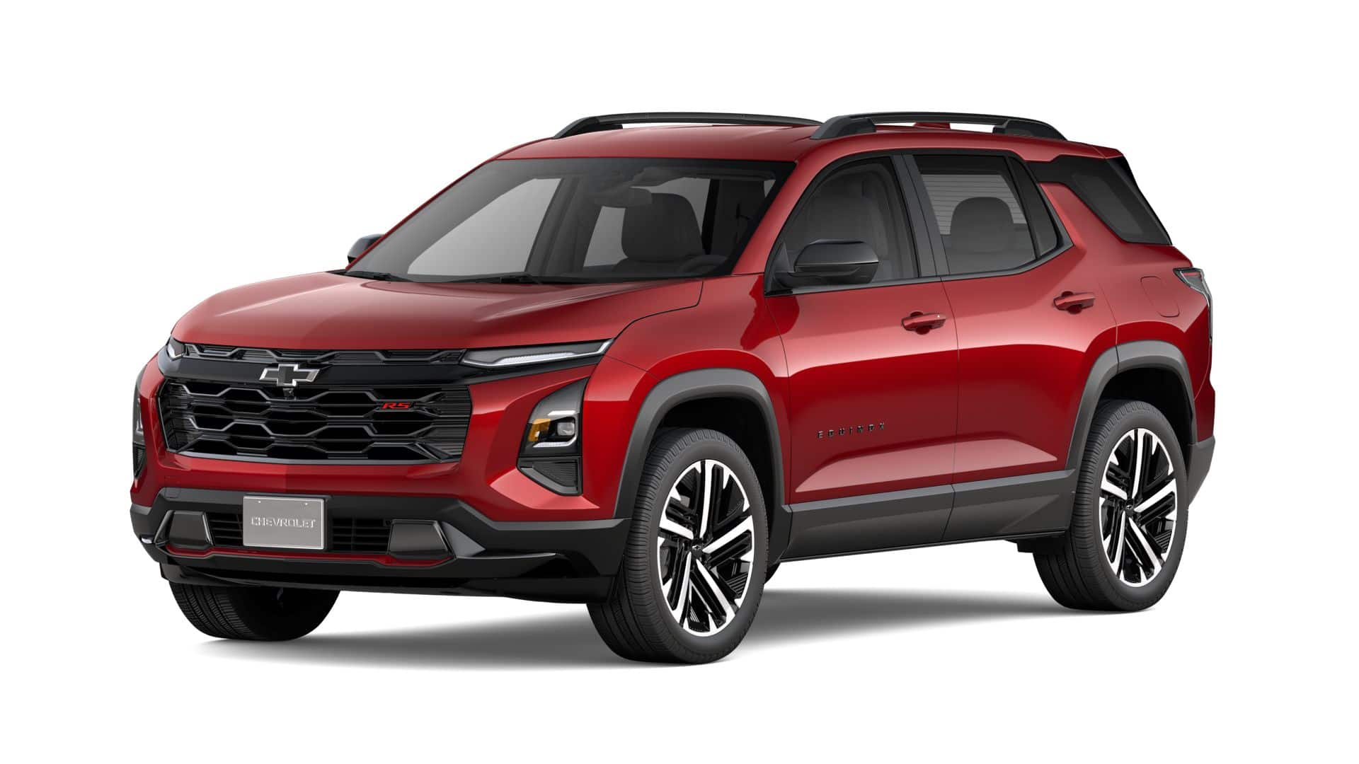2027 Chevrolet Equinox FWD RS in Radiant Red Tintcoat — front three-quarter view