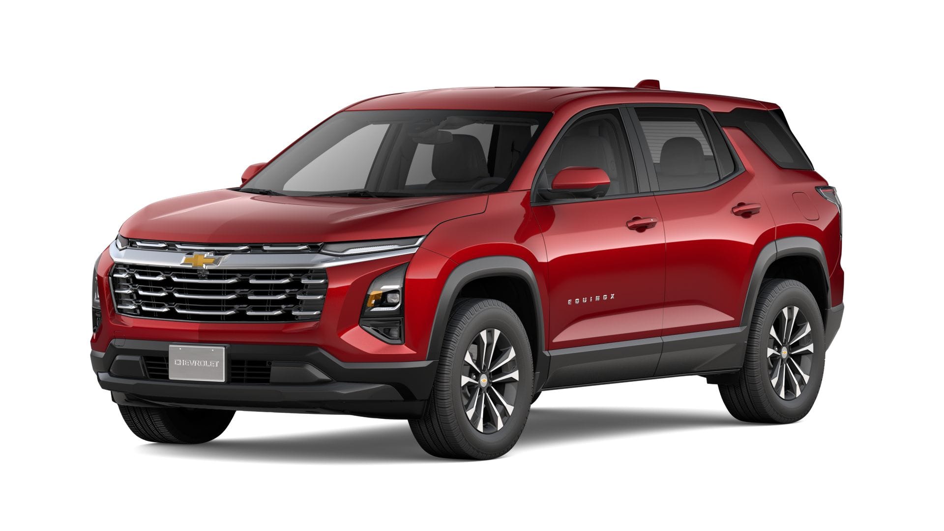 2027 Chevrolet Equinox LT in Radiant Red Tintcoat — front three-quarter view