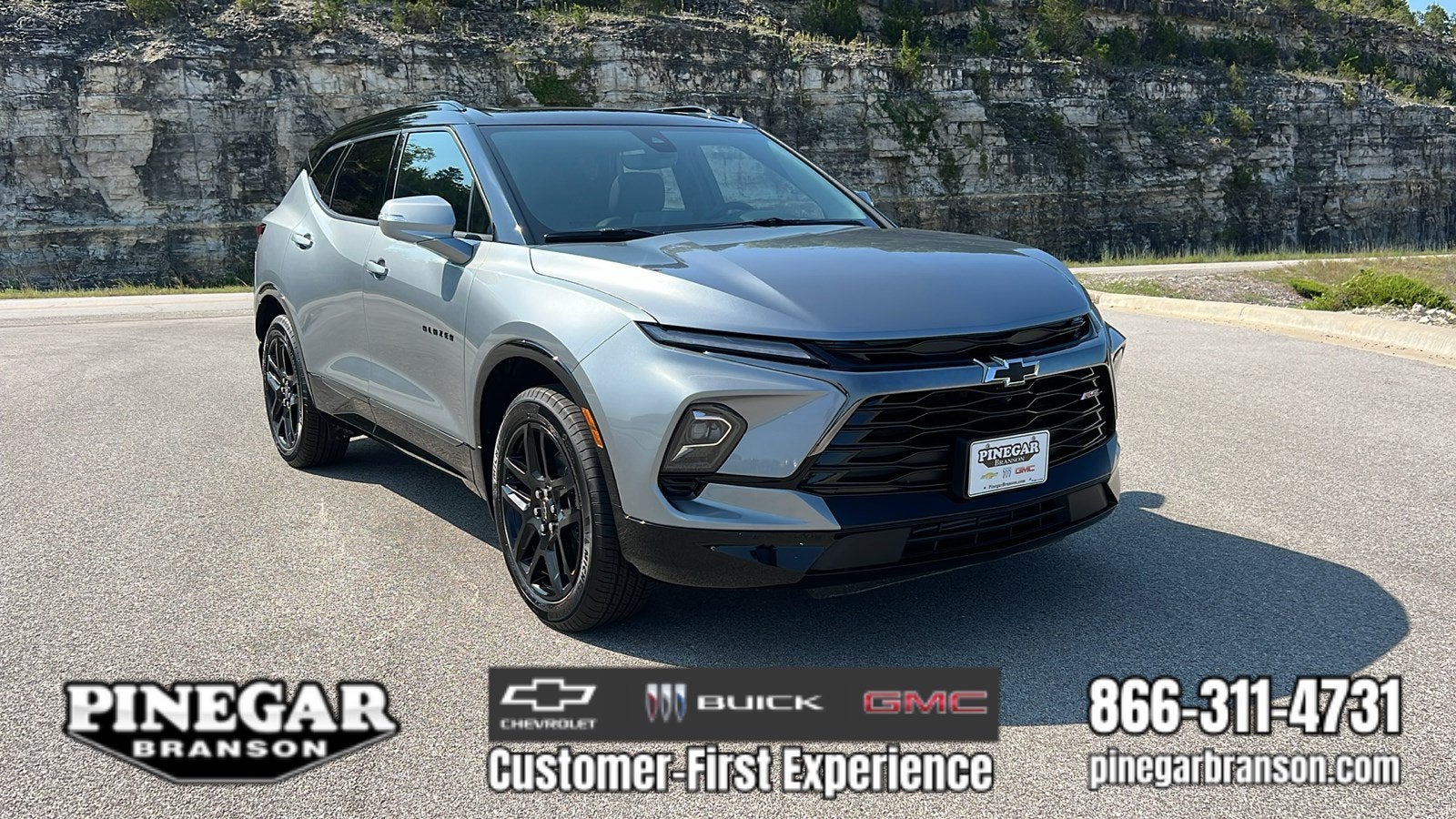 2026 Chevrolet Blazer RS in Sterling Gray Metallic — front three-quarter view