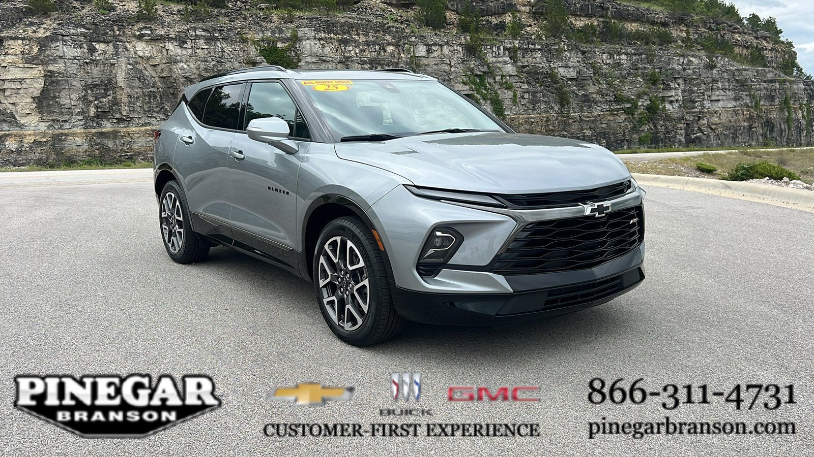 2025 Chevrolet Blazer RS in Sterling Gray Metallic — front three-quarter view