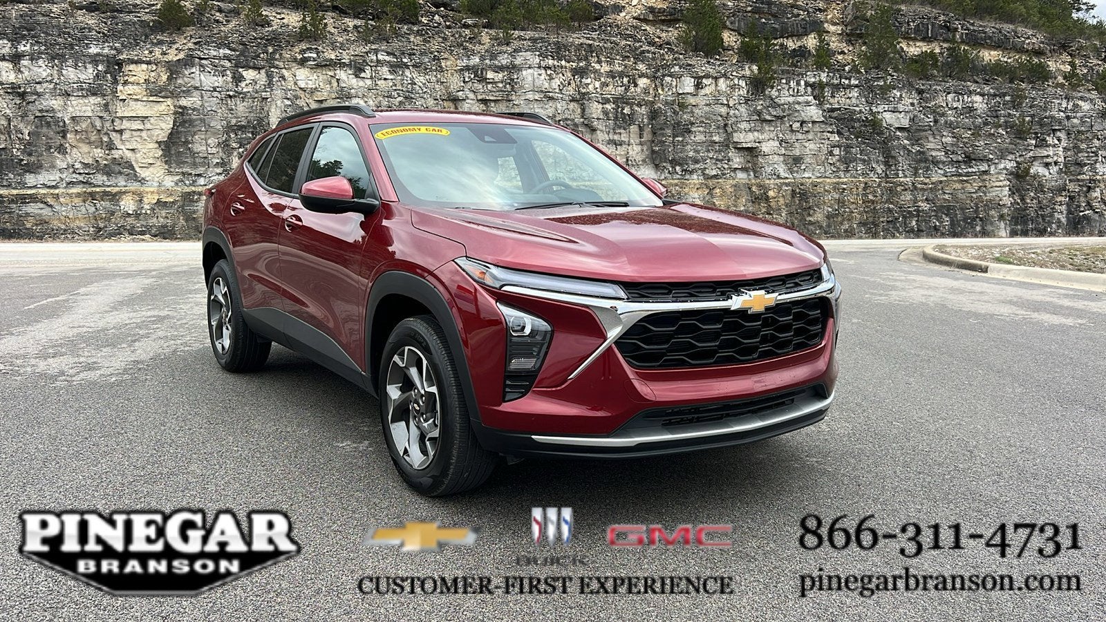 2025 Chevrolet Trax LT in Crimson Metallic — front three-quarter view