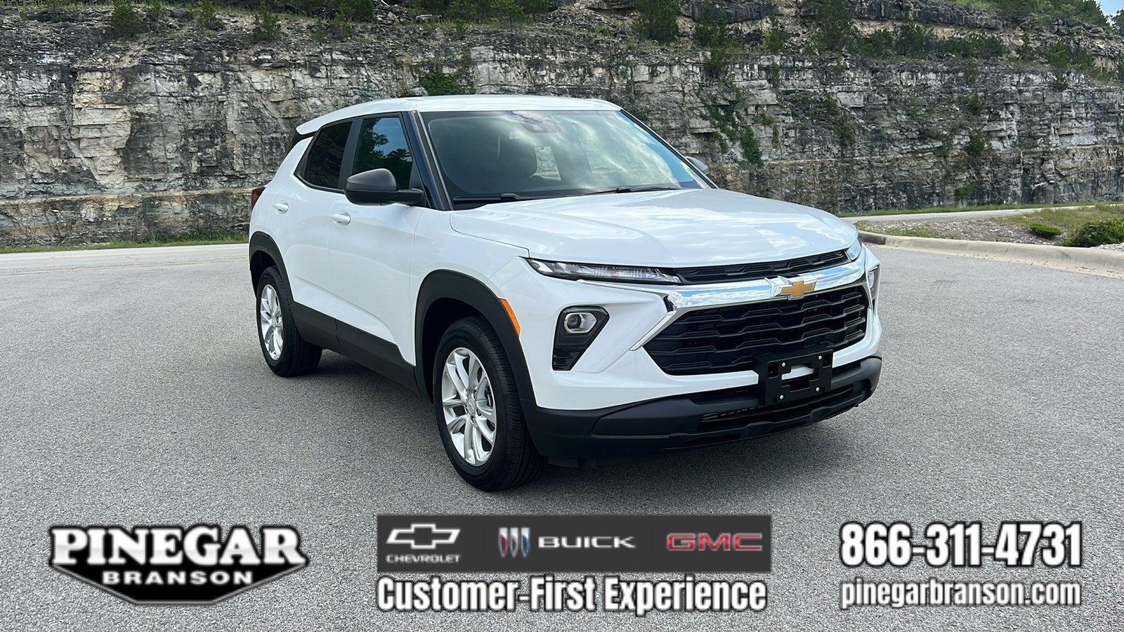 2026 Chevrolet Trailblazer LS in Summit White — front three-quarter view